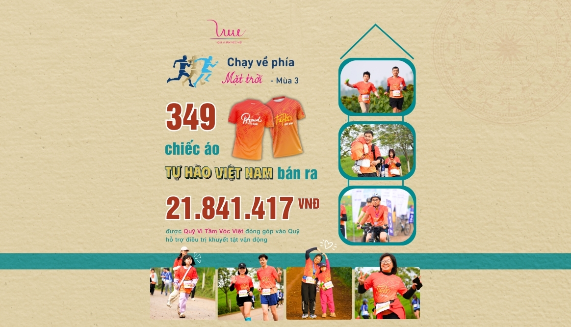 349 chiếc áo THVN được bán thông qua giải chạy Run to the Sun